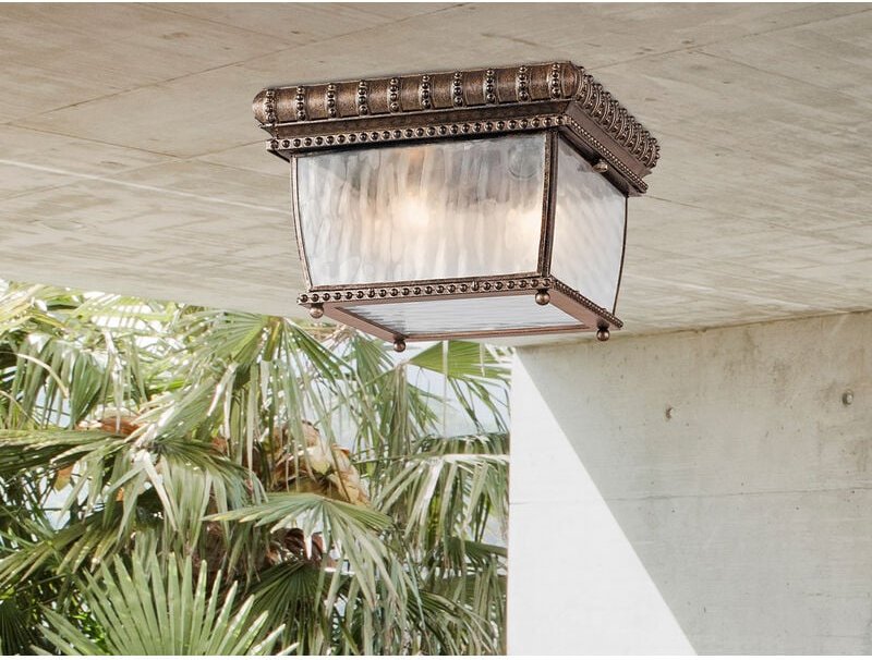 Led Historische Außen Deckenleuchte Bronze, Ø23,5cm