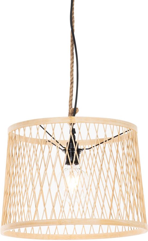 Ländliche Hängelampe für den Außenbereich, Rattan, 40 cm – Calamus