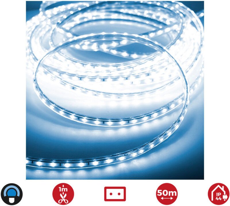 EDM - Strip de led 50m. 60 leds/m 4,2w/m blau ip44 220-240v (Innen-/Außeneinsatz)