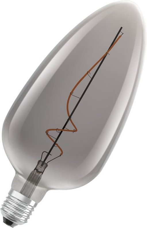 Osram - Dimmbare LED-Lampen, Vintage-Edition, 15 Watts Ersatz, E27, C-shape, 1800 Kelvin, Comfort warm white, Klares Gla...