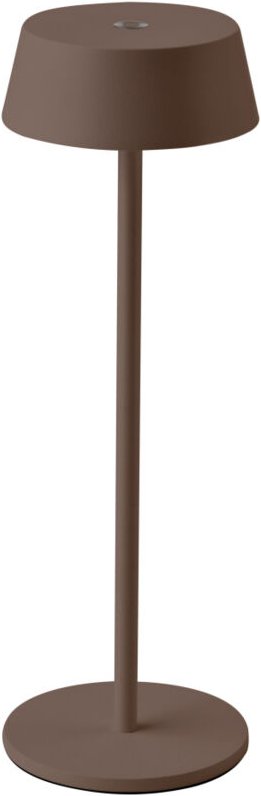 V-TAC 2W LED Tischleuchte Braun Wiederaufladbar, Touch Dimmbar Warmweiß IP54