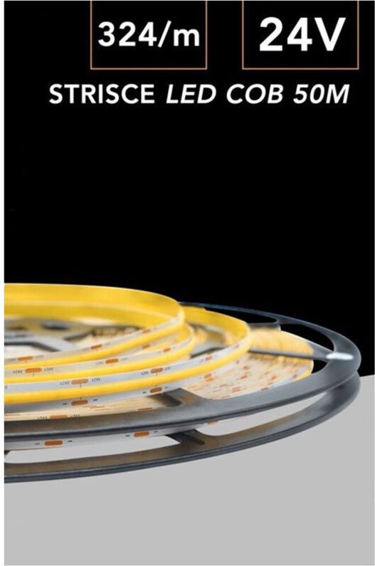 Trade Shop - LED COB-Licht 4000K 6500K 3000K 7000K 50 mt 24V SMD 500 Watt 8mm COB-50M-324 -