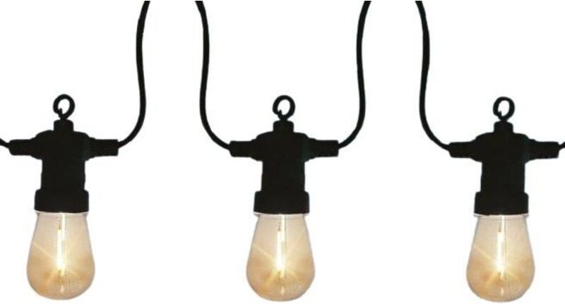 Led Lichterkette 10 led Edison Birne für Außen, led Technik Lichterketten - Trendline