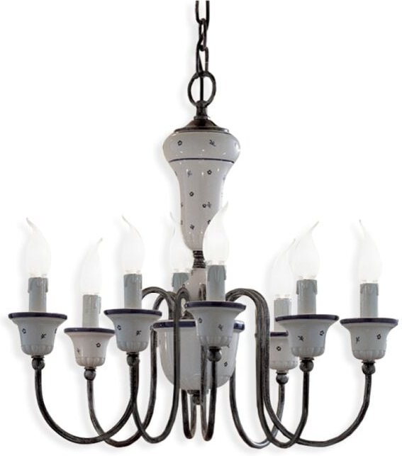 CLASSIC SANREMO C270/8, Deckenleuchte in Keramik, Ferroluce