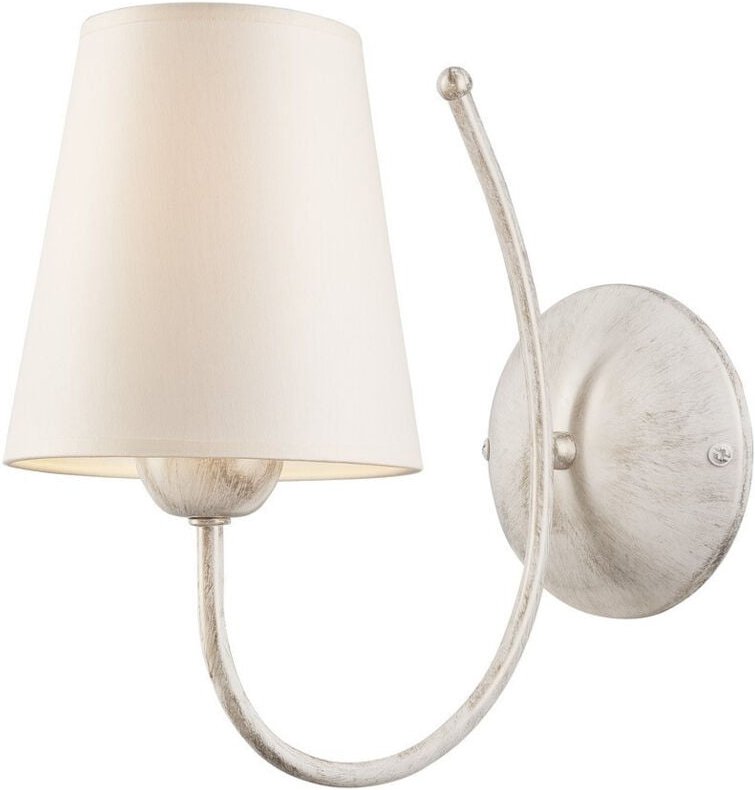 Lamkur Fabrizio Wandleuchte mit Schirm Weiß, 1x E27