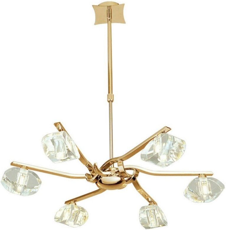 Inspired Mantra - Alfa - Teleskop Semi Flush Cabrio 6 Light G9, French Gold