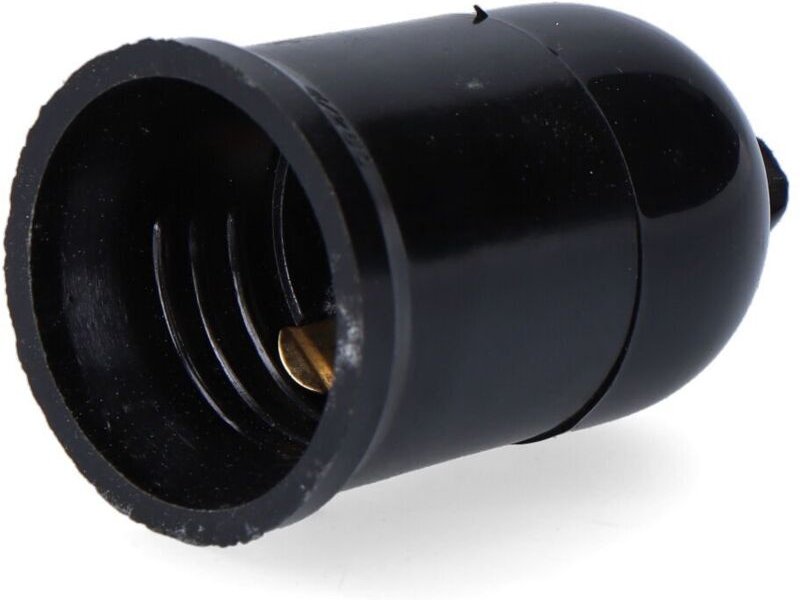 E27-Pendellampenfassung, 4 bis 250 V, schwarz, ø35 x 60 mm (eingeschweißt)