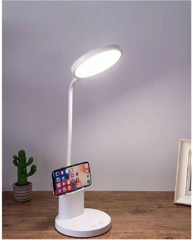 Trade Shop - flexible led-tischlampe, wiederaufladbarer handyhalter, dimmbar, 10W LS-TD01 -