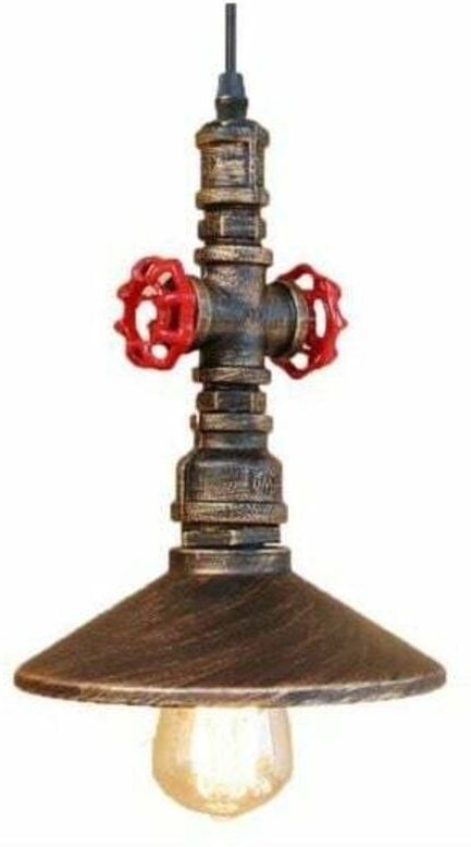 Rétro Suspension Lustre Industrielle Lampe de Plafond de Tuyau d'eau