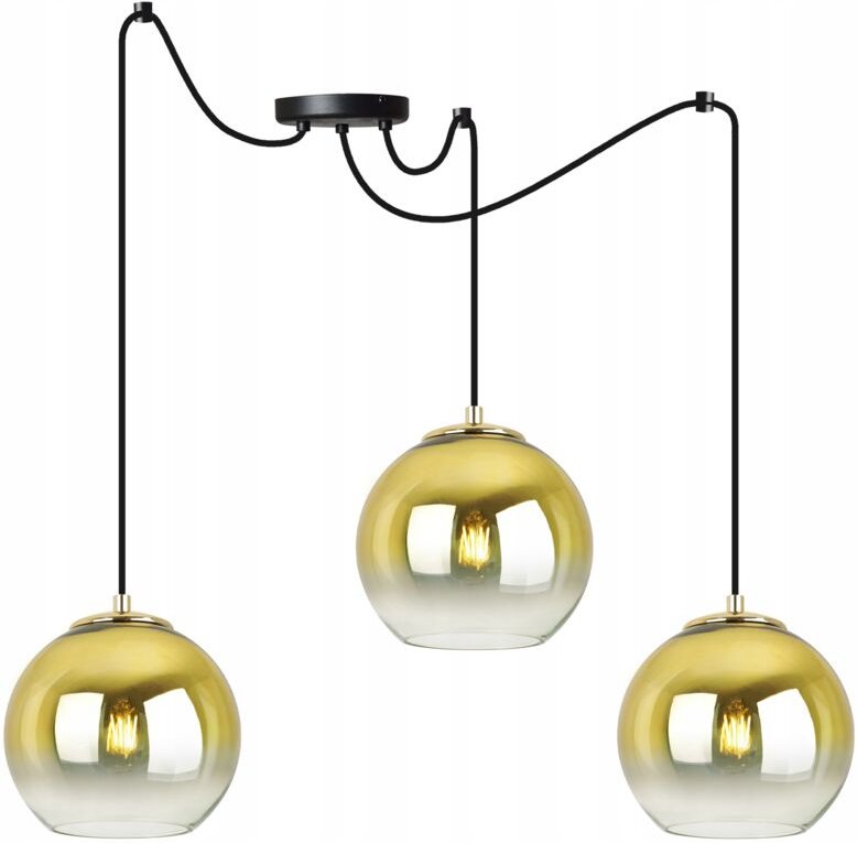 Hängelampe, Deckenleuchter, goldener Lampenschirm, 15 cm