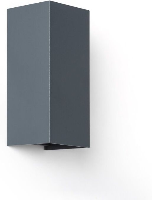 LED-Wandleuchte Aussen 10W Aluminium Doppelseitige Beleuchtung cct Wählbar Oscilum Square Anthrazit