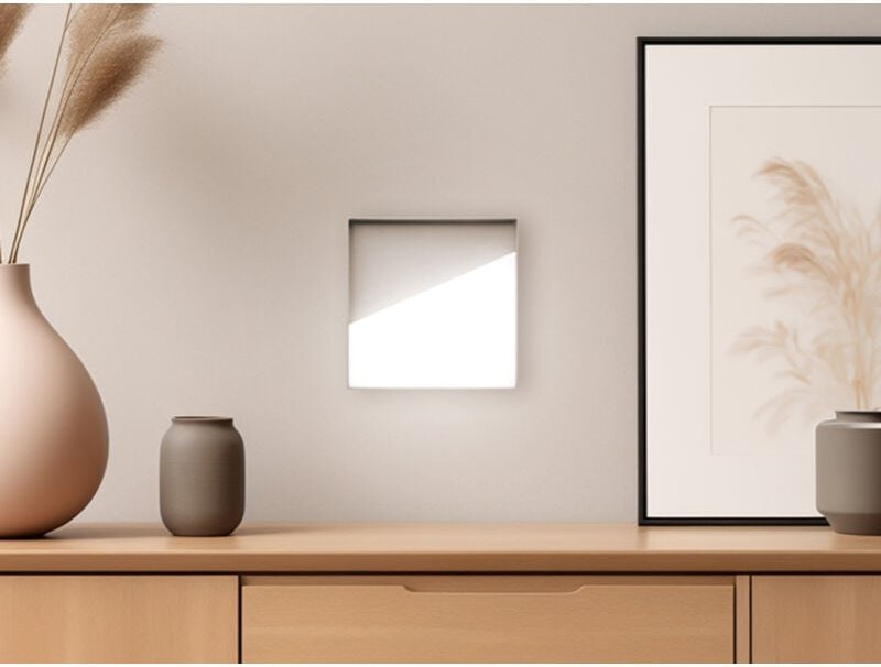 Akku Wandleuchte MEG dimmbar für Innen & Außen zum Kleben, Sandfarben, 15cm