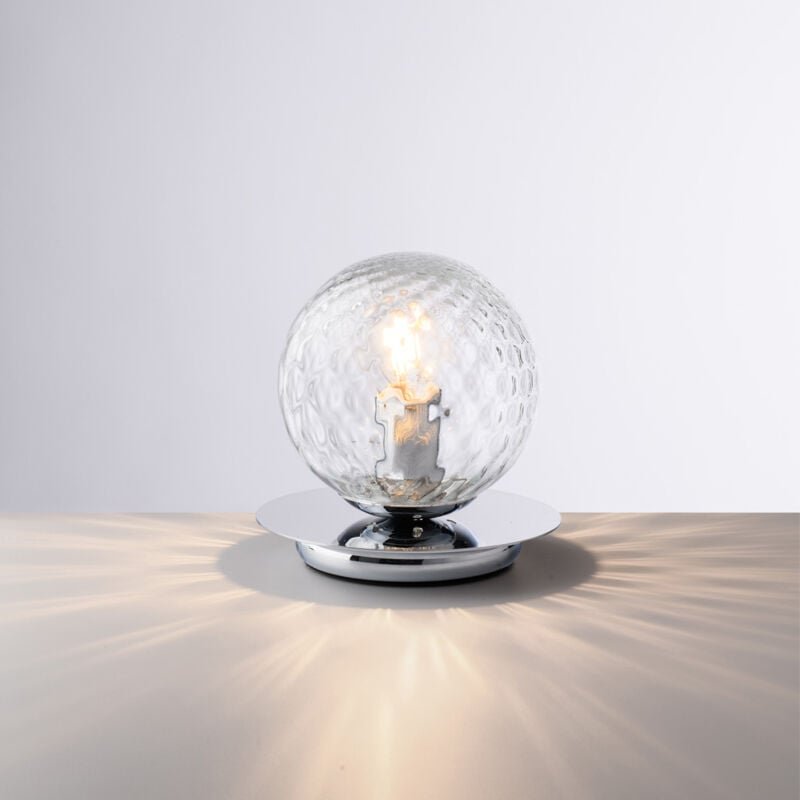 Bonetti Illumina - Armonia – Tischlampe aus poliertem Chromeisen, 1 Licht, H.17 – Ø16 – BL285-LT-CR
