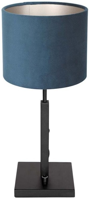 Tischlampe - Stang - schwarz - metall veloursstoff - - Steinhauer