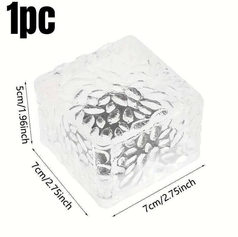 Solar-Wegeleuchten mit Eiswürfel-Effekt – LED mit Lichtsensor für Garten- und Festdekorationen