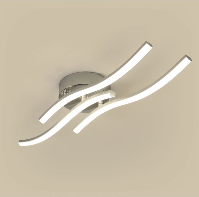 Goeco - LED-Deckenleuchte, Hängelampe in Wellenform, Integrierte LEDs 18W 1600 Lumen, Moderner Kronleuchter für Wohnzimm...