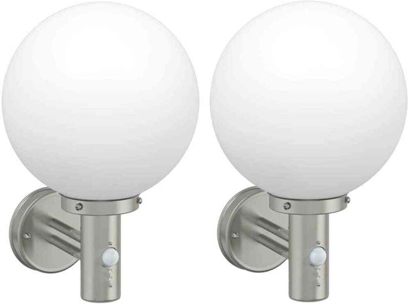 Vidaxl - Außenwandlampen 2 pcs Silber 28 x 25 x 38 cm Edelstahl