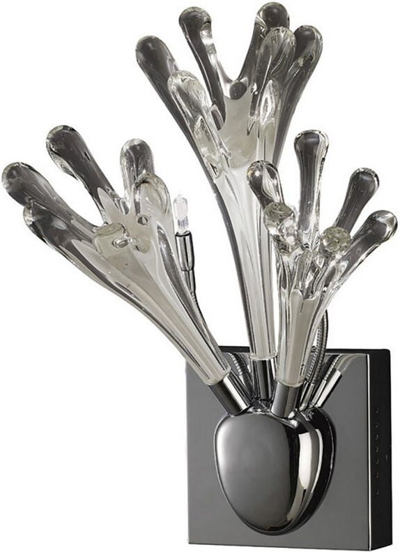 Inspired Love Wandleuchte 3-flammig G4, poliertes Chrom/weißes Glas, NICHT LED/CFL-kompatibel