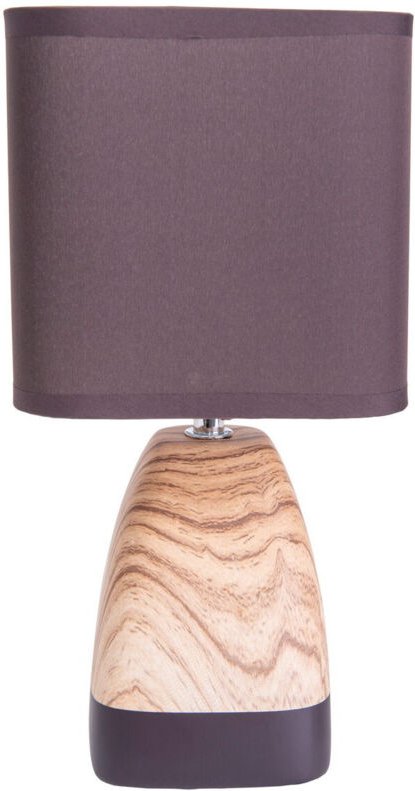 Naeve DORIAN Tischlampe mit Schirm Braun 1xE14