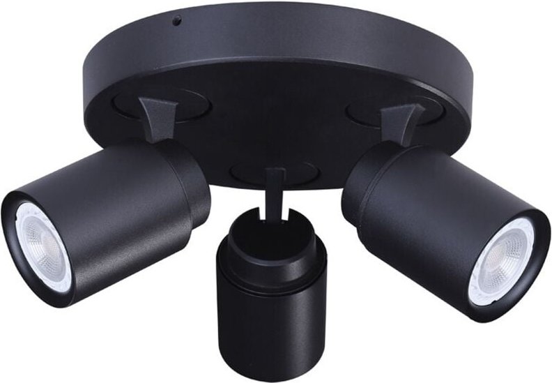 Cristalrecord - Deckenleuchte 3 Lampen GU10 hum schwarz cr 25-721-03-008