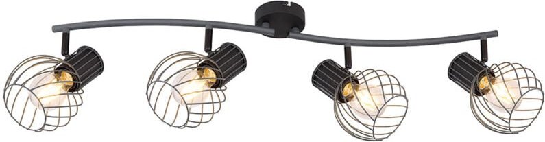 Globo - Decken Lampe Leuchte Metall-Käfig 4-Flammig Beleuchtung Strahler Spots beweglich