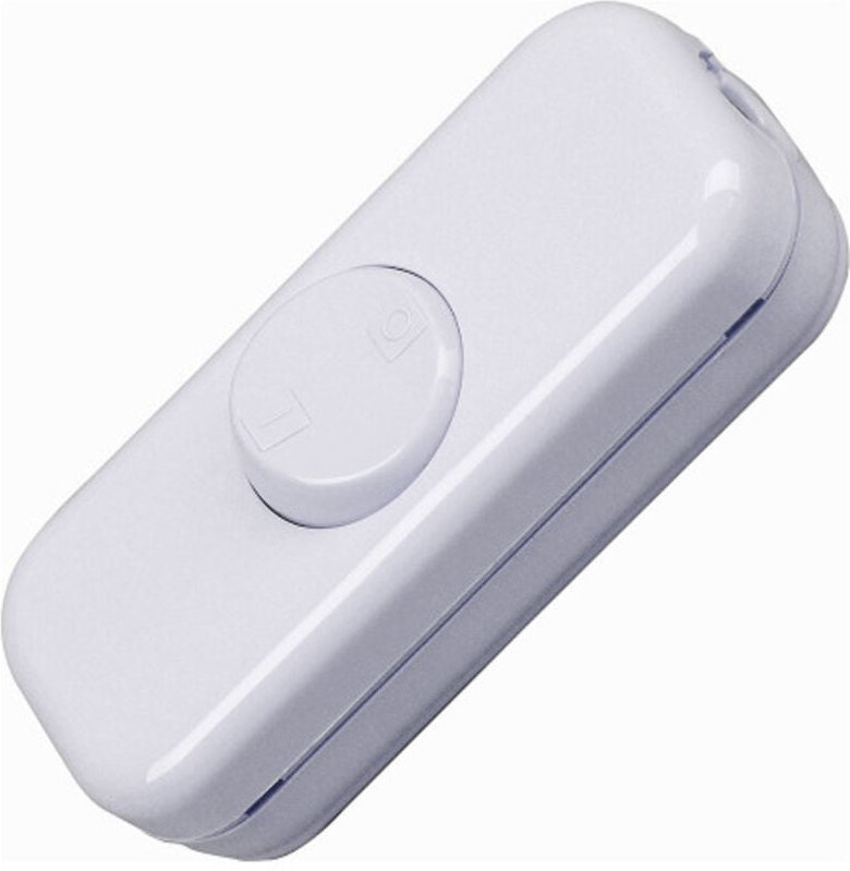 Kopp - 193601008 Schnurschalter Weiß 1 x Aus/Ein 10 a 1 St.