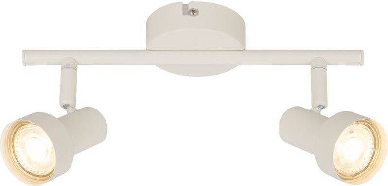 Briloner Deckenlampe Schwenkbar 27,5cm GU10 Fassung max. 9W 2-flammig Altweiß - Deckenstrahler Wohnzimmer Flur Küche Bür...