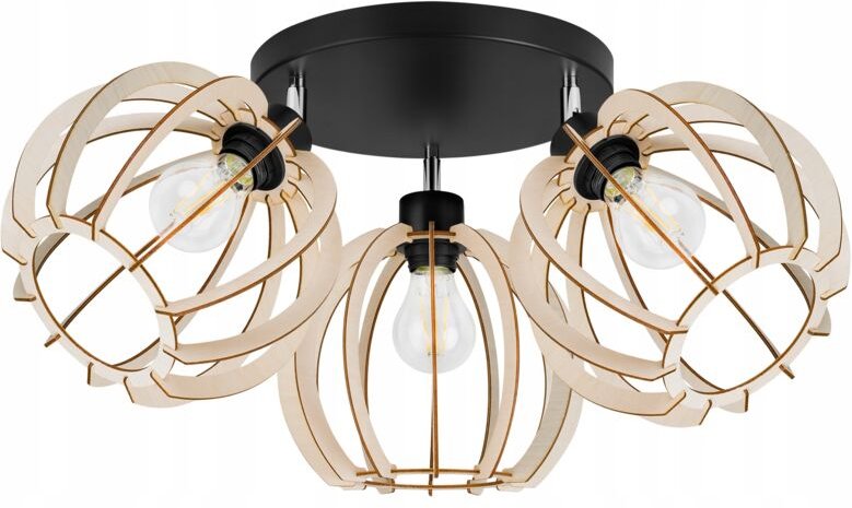 Moderne Led-Deckenhängelampe Aus Holz