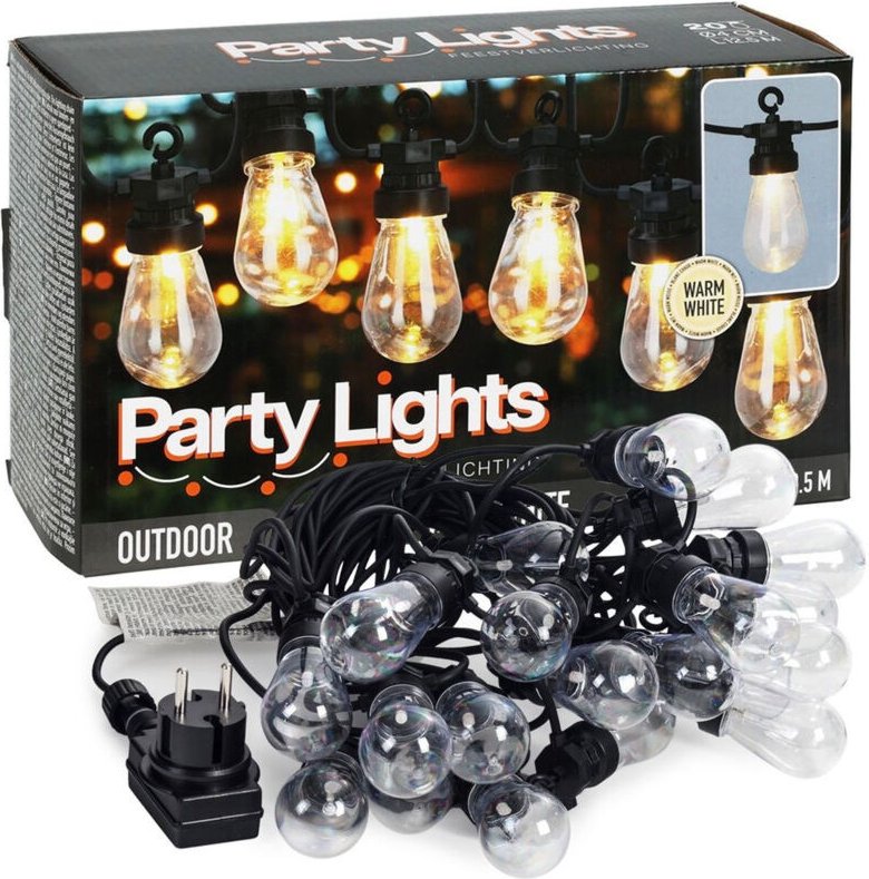 Lichterkette Lichterkette Gartenbeleuchtung Garten Außen 20x Glühbirne