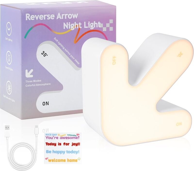 3D-Pfeil-Nachtlicht, wackelndes Pfeil-Nachtlicht, 9-farbiges Touch-Nachtlicht, kreatives Nachtlicht für Hochzeiten, Part...