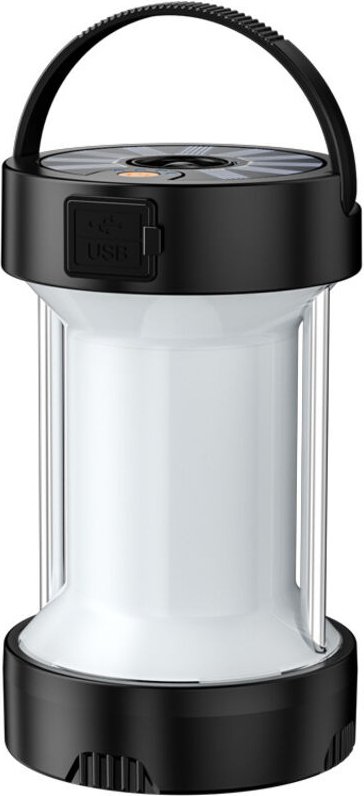 Vtizikl Lampe de tente pliable lampe de poche étanche camping en plein air pêche lumière lanternes portables (noir)