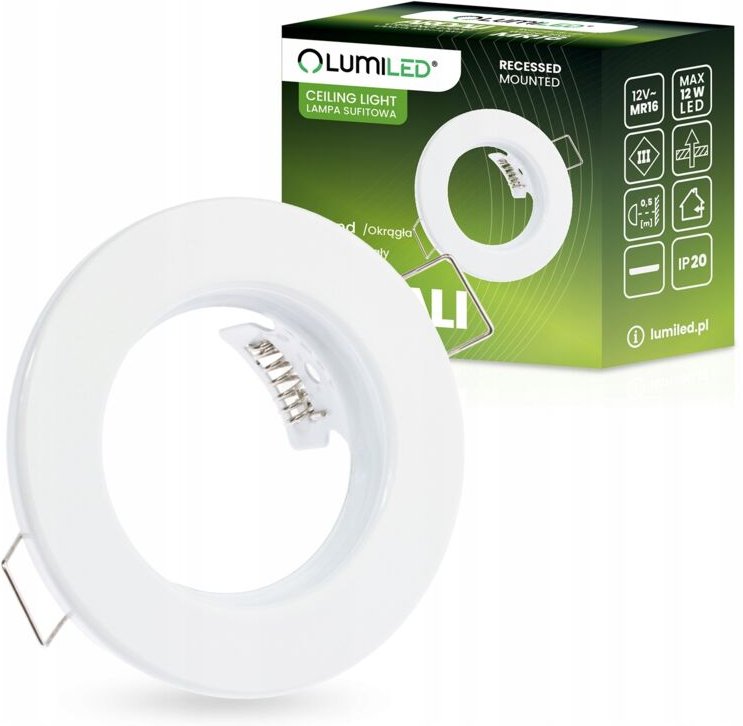 ARDALI Einbauleuchte Halogen rund, fest, weißes Blech, MR16, GU10