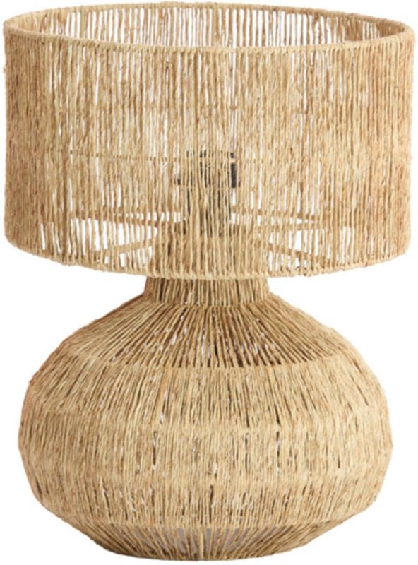 Light & Living - tischlampe - Arova - natürlich - textil - Ø 30cm