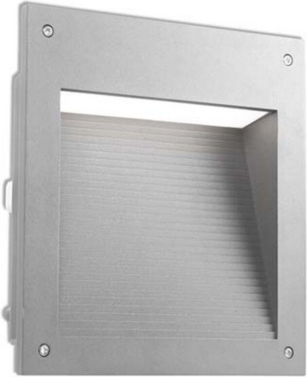 Leds C4 Micenas led Square Outdoor led Wandeinbauleuchte Grau, teilsandgestrahlt IP66 20W 3000K Dimmbar