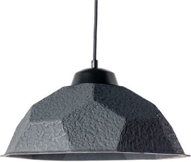 Egg - Pendelleuchte aus schwarzem Recyclingkarton