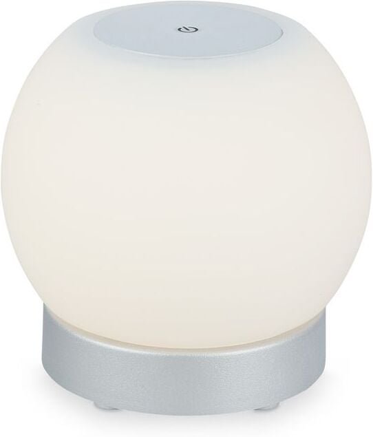 Briloner - led Tischlampe Akku Dimmbar Glas Kabellos Touchfunktion 3W chrom Ø16cm