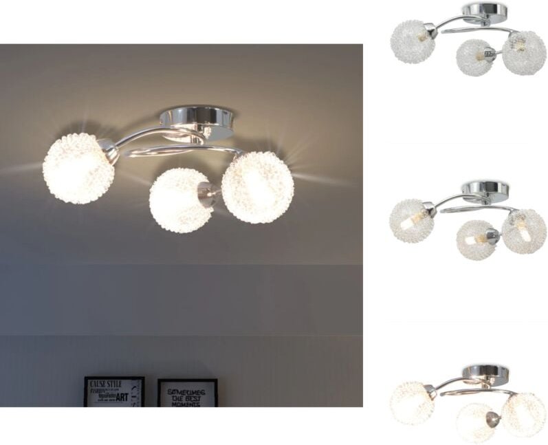 Deckenleuchten - Living Deckenleuchte für 3 G9-Glühlampen 120 w - Weiß