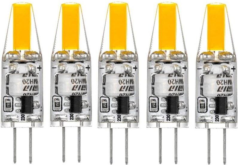 G4 LED 220 V 2 W 2700 K Warmweiß 200 lm, Silikonbirnen ersetzen herkömmliche 20-W-Halogenbirnen, 5er-Pack