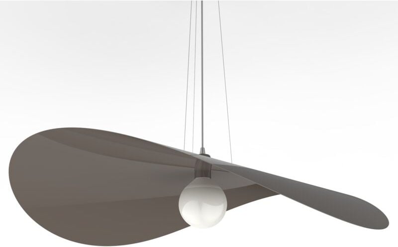 Lumicom - piuma sospensione Ø90 monocolore lucido