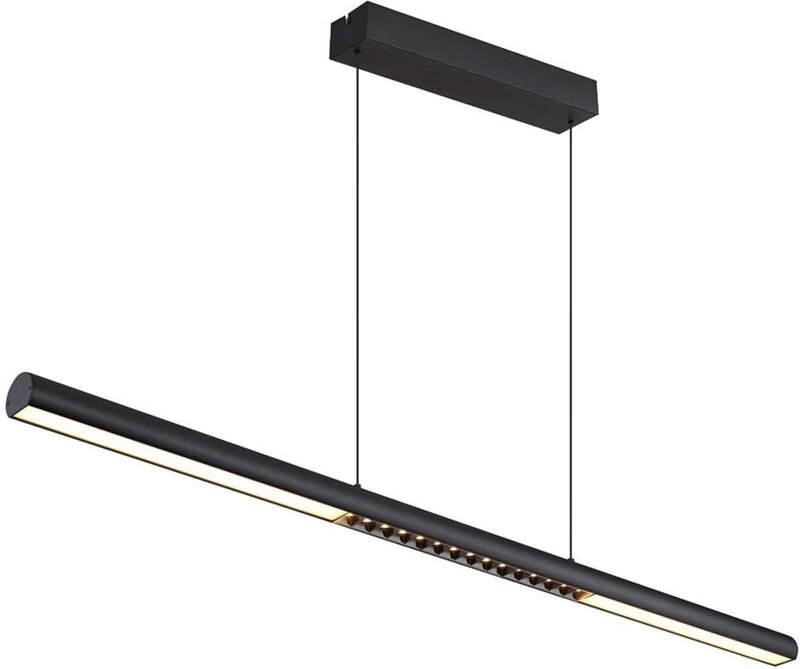 Thumbnail - Pendelleuchte Hängelampe Wohnzimmerlampe schwarz höhenverstellbar led h 150 cm