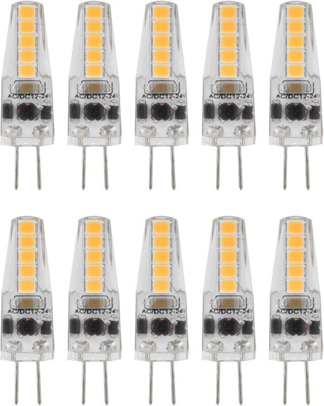 Eosnow - 10 Stück G4 LED-Leuchtmittel, 2 w, Bi-Pin-Sockel, dimmbare Leuchtmittel für Kronleuchter, Deckenleuchte, Tischl...