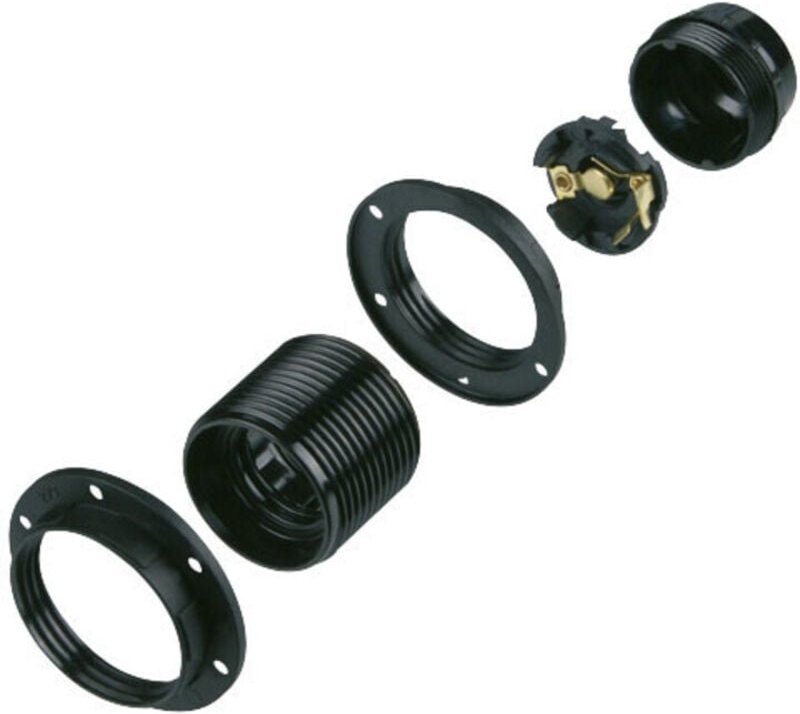 Lampenfassung Isolierstoff schwarz E27 max.60W