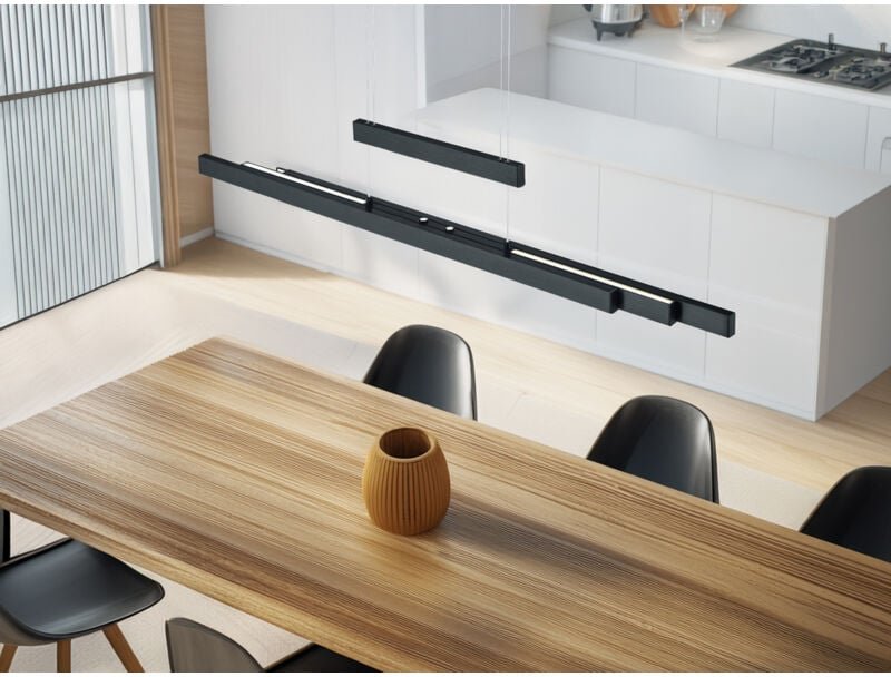 Thumbnail - Led Pendelleuchte trajan ausziehbar höhenverstellbar Schwarz, max. Breite 150cm