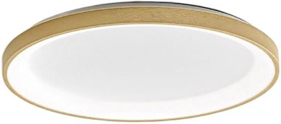 Krizia – Dimmbare 60-W-LED-Deckenleuchte – 5300 lm, 3000 k warmes Licht, Opaldiffusor, goldenes Aluminium, d. 60 cm, IP2...