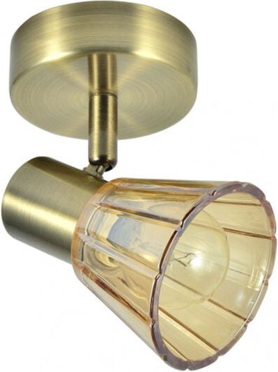 Fabrilamp - akunadecor Badezimmerstrahler mit Tulpe Kristall Bernstein Modell Cooper