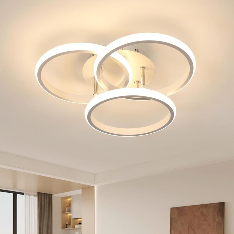Thumbnail - Comely - Moderne led Deckenleuchte, 40W 4500LM Rund, LED-Deckenleuchte aus Aluminium, Innenraum-Deckenleuchte für Schlaf...
