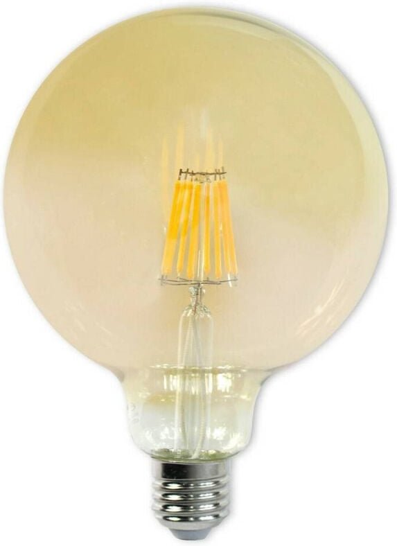 Trade Shop Traesio - Trade Shop - Vintage Filament LED-Lampe, 8 Watt, E27, Kugel, G125, warmes Licht, 3000 k, G125-OC -