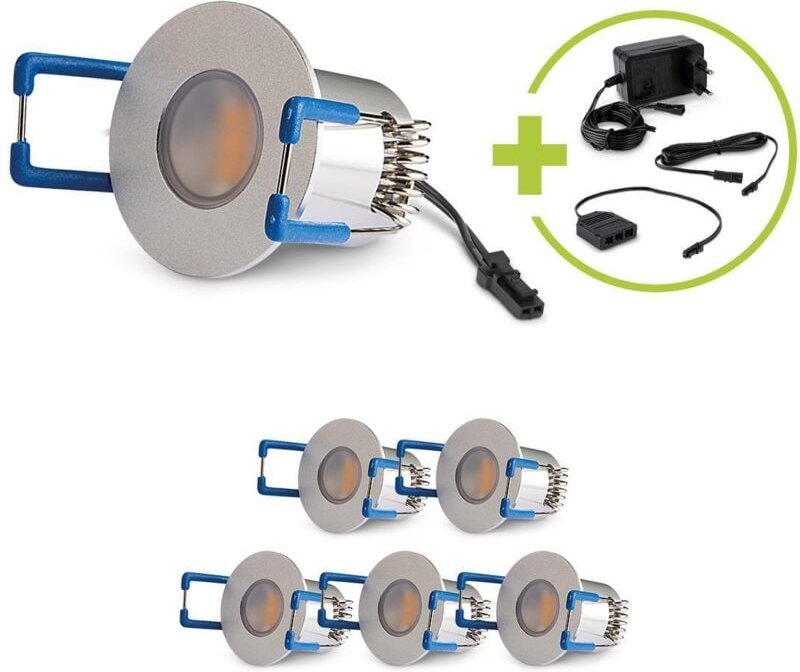 LED Mini Einbauspot 1.5W 12V 3000K IP20 - Form: rund 35mm - Anzahl: 6x