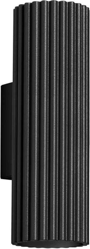 Licht-erlebnisse - Wandleuchte Aluminium GU10 20 cm hoch Schwarz 2-flammig länglich Modern