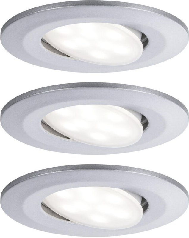 Paulmann - led Einbauleuchte Calla chrom matt 3x 6,5W schwenkbar Spot Einbaustrahl